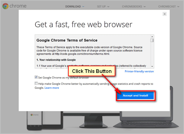 install google chrome browser