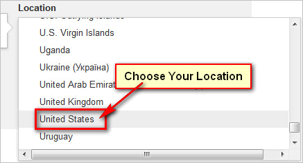 Select-Your-Location-for-Gmail