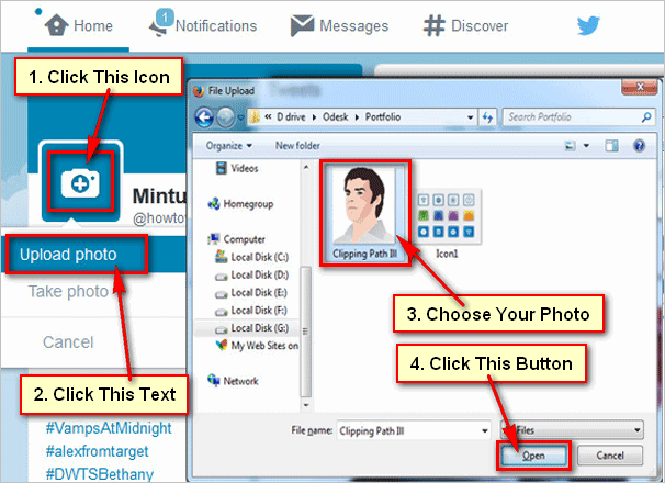 Ways to add Twitter profile picture