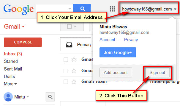 Way to Sign Out of Your Gmail Account from Computer