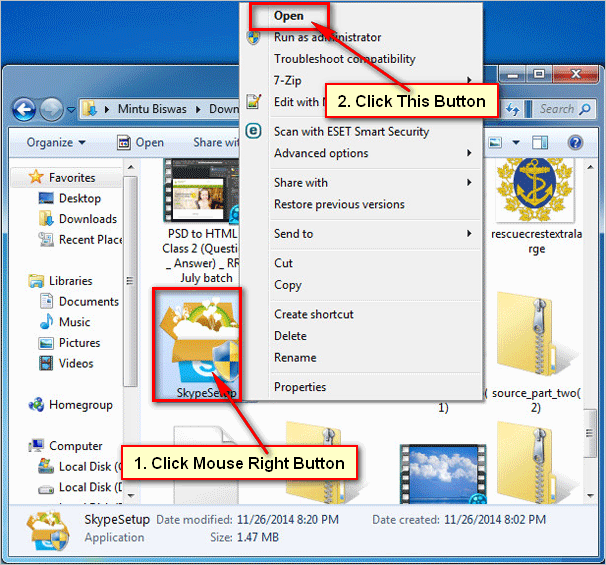Open-Skype-Install-File