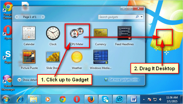 add gadgets to desktop windows 7