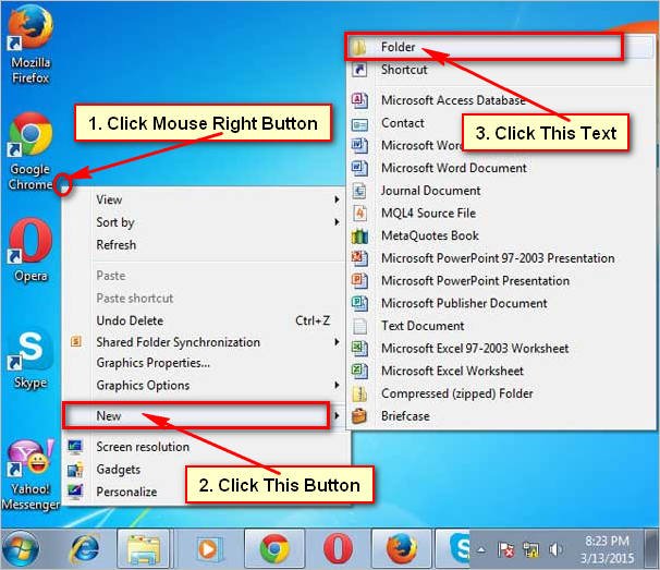 how to make a new folder on windows 7