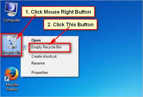 how to empty recycle bin