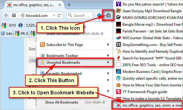 Firefox-Bookmak-Lists