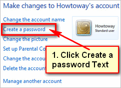 Add a password on Windows 7