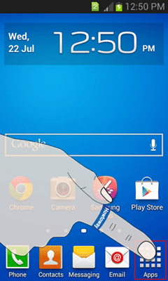 Android Phone Apps Button