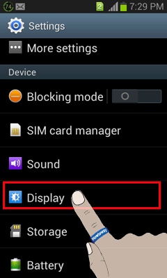 Android Phone Display