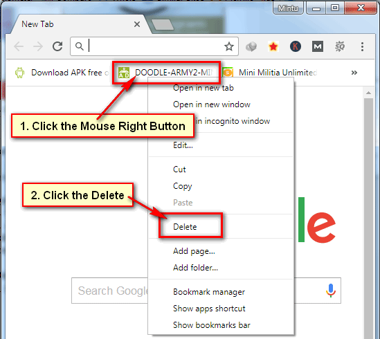 How to Delete Bookmark on Google Chrome