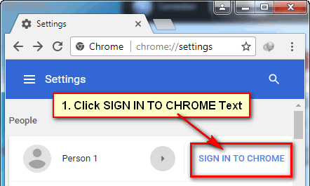 Chrome Sign In