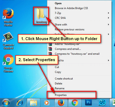 Hide a folder in Windows 7