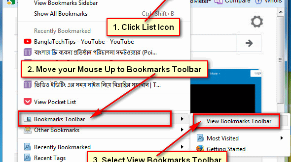 How to Show Bookmarks Toolbar in Firefox