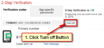 Turn Off 2 Step Verification Gmail