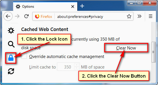 Firefox Clear Cache