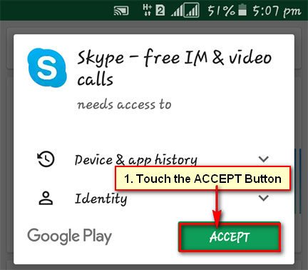 Accept Skype Terms