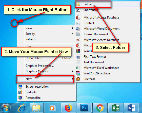 Create a New Folder on Windows 7