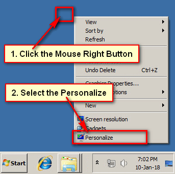 Windows 7 Classic Personalize