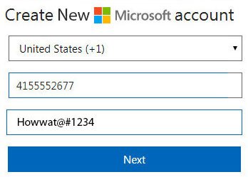 Create a New Microsoft Account