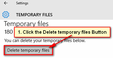 Delete Temp Files in Windows 10