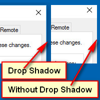 Disable Drop Shadows in Windows 10