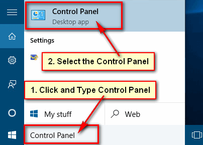 Open Old Control Panel in Windows 10