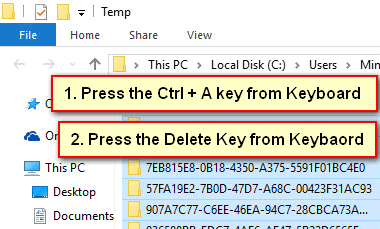 Remove Temp Files in Windows 10
