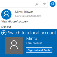 Sign Out of Microsoft Account