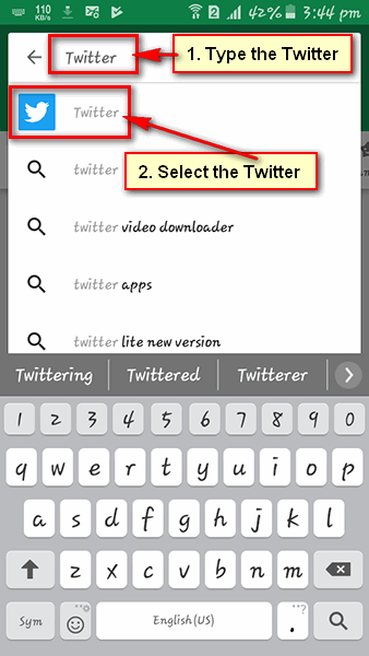 Search Twitter App
