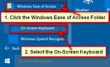 Windows 10 On-Screen Keyboard Not Working