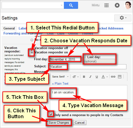 How to Add Vacation Response in Gmail