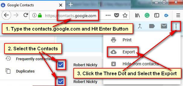 How to Export Gmail Contacts List on PC