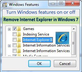 Remove Internet Explorer in Windows 7