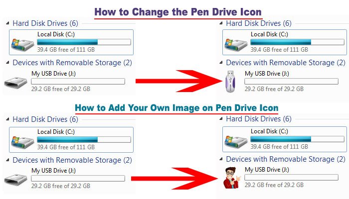How to Change the Pen Drive Icon