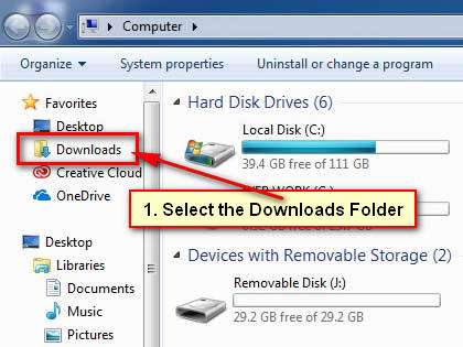 Open the Downloads Folder Easily