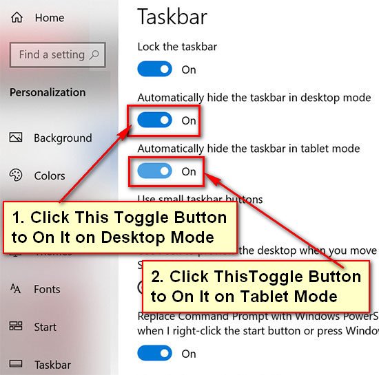 How to Hide the Taskbar in Windows 10