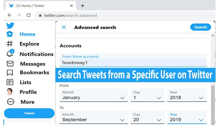 Search Tweets from a Specific User on Twitter