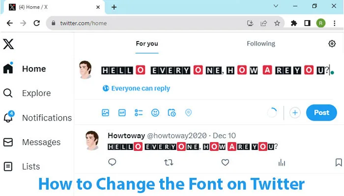 How to Change the Font on Twitter