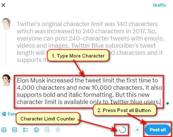 twitter character limit counter